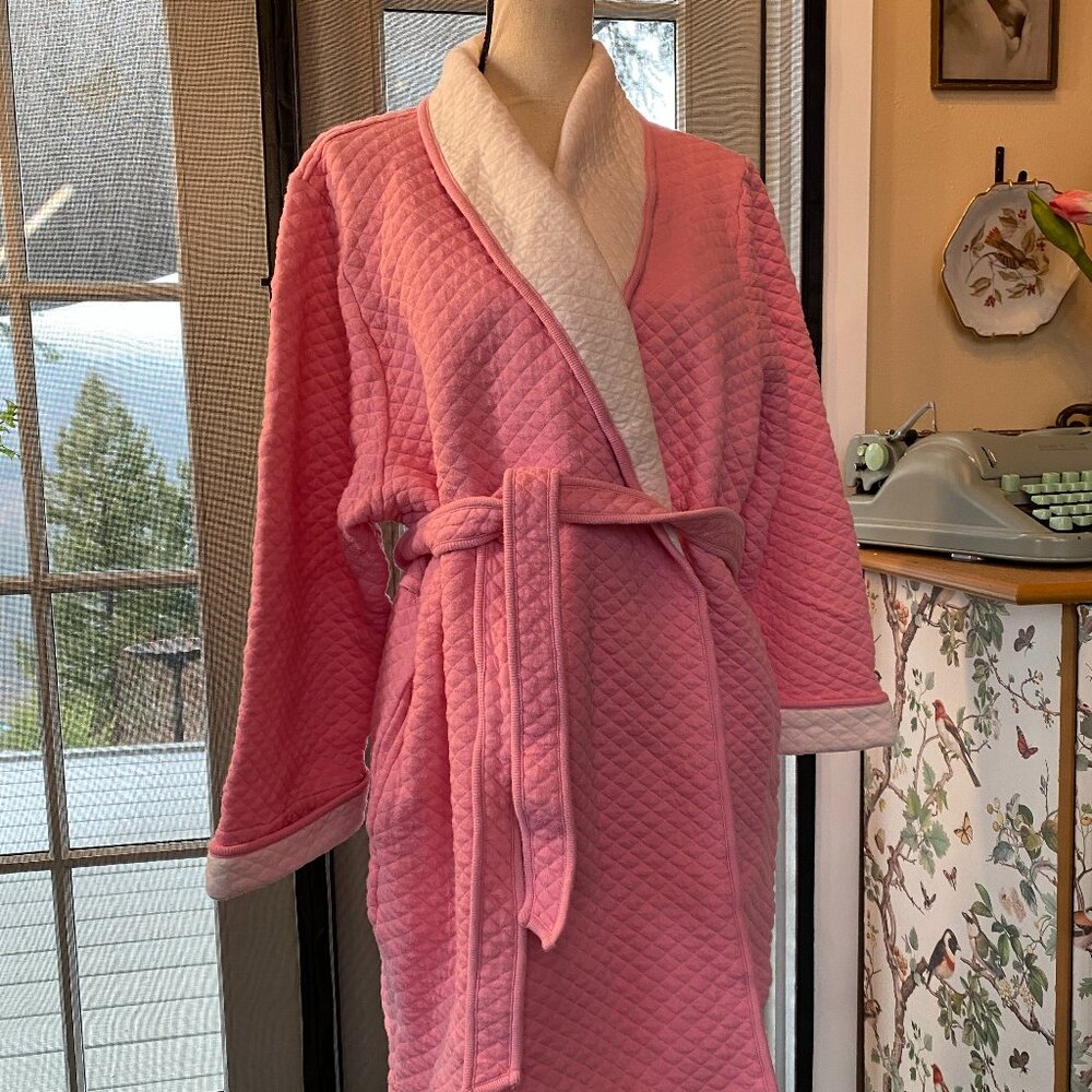 Modern Vintage Alfani Intimates Large Pink Quilted Dressing Gown/Robe